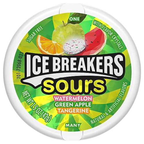 Ice Breakers Sours Watermelon Green Apple 8X42G