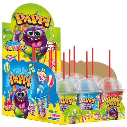 Pappi Sour Liquid Jelly Lollipop
