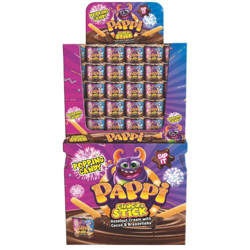 Pappi Sticks & Hazelnut Cream W Popping Candy