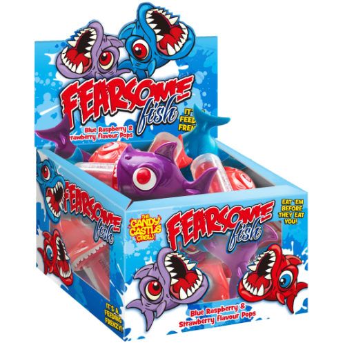 Fearsome Fish Candy Pops 15X15G