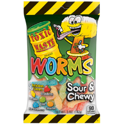 Toxic Waste Sour Gummy Worms 12X143G